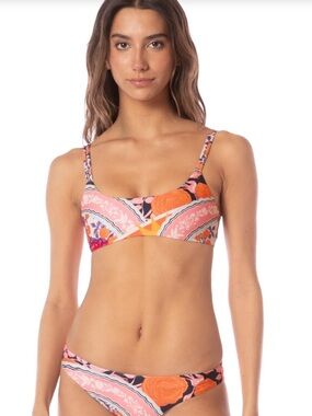 NWT Maaji Sundance Pink Islay Sporty Bralette Bikini Top